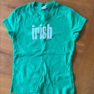 Green 'Irish' Graphic T-Shirt